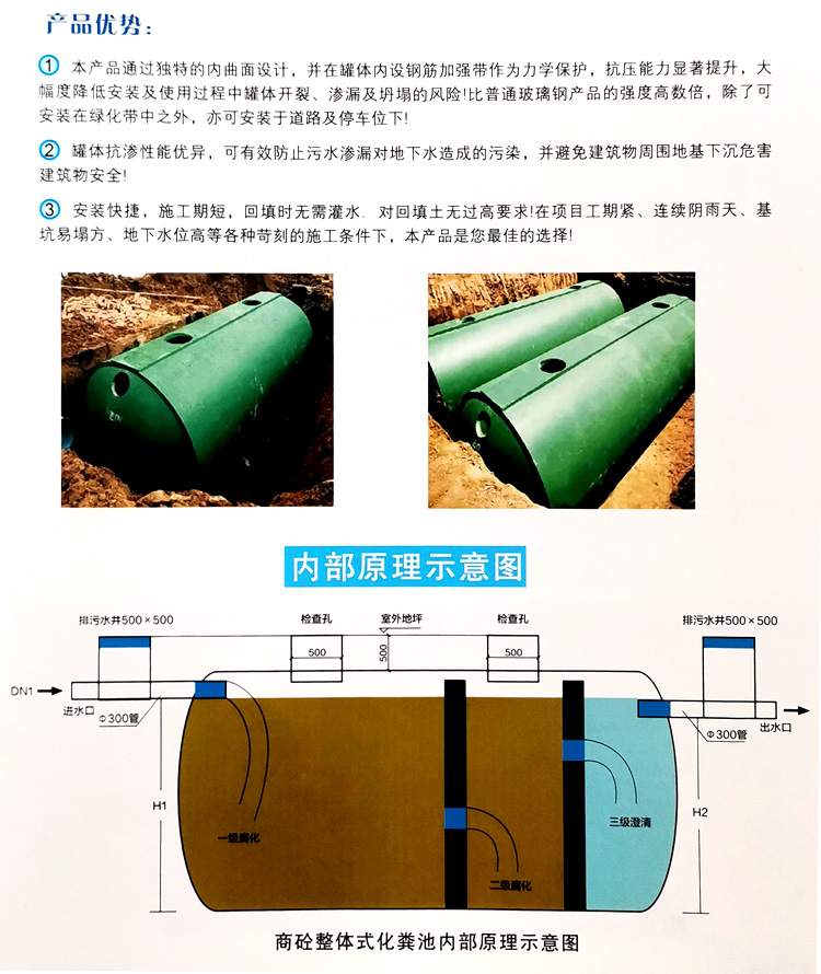 加查玻璃钢化粪池